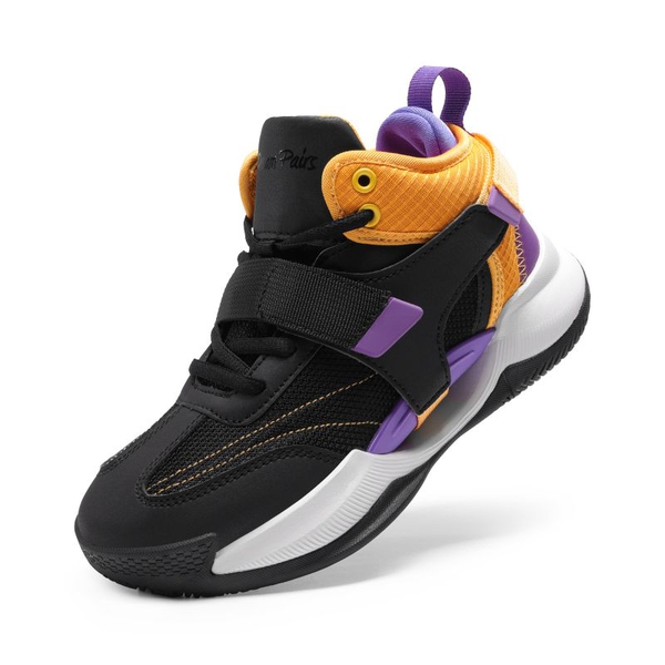 Kids Non-Slip Basketball Shoes  - BLACK-GOLD-PURPLE -  0